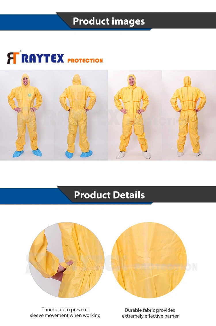 Disposable Safety Full Body Protection Suit Coverall Protective Clothing with European Standard