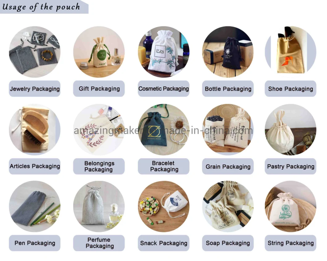 Fashionable Jute Burlap Hessian Wedding Wine Champagne Packaging Pouch Bag