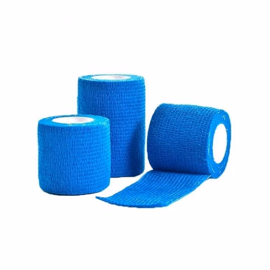 Bandage imperméable cohésif auto-adhésif non tissé en coton de haute qualité pour les soins des animaux de compagnie de sport