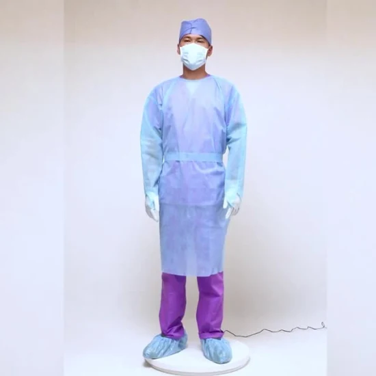 Hôpital médical stérilisé AAMI niveau 2, niveau 3, blouse chirurgicale jetable