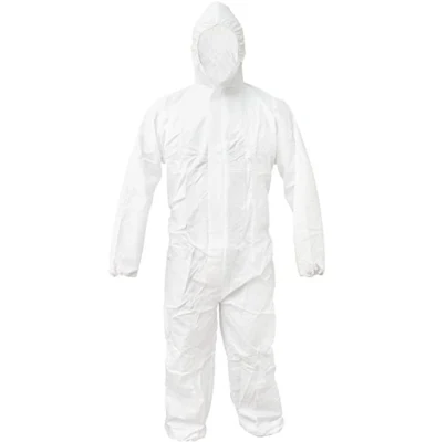 Vêtements de protection en matériau PP + PE de couleur blanche PPE-Plus