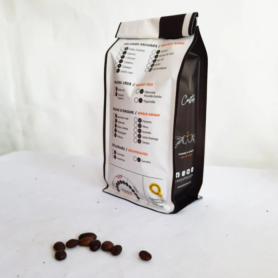 Emballage alimentaire bio dégradable de sachet de thé de cravate de bidon de papier d'emballage de sac de café