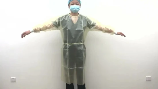 Robe d'isolement chirurgical uniforme d'hôpital jetable de vente chaude