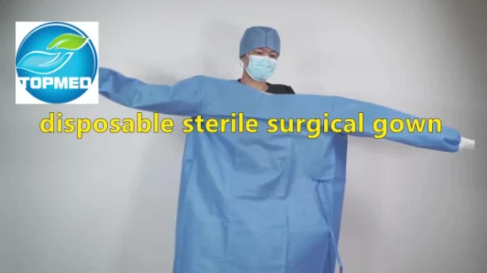 Blouse chirurgicale SMS SMMS non tissée médicale, blouses de chirurgien hospitalier