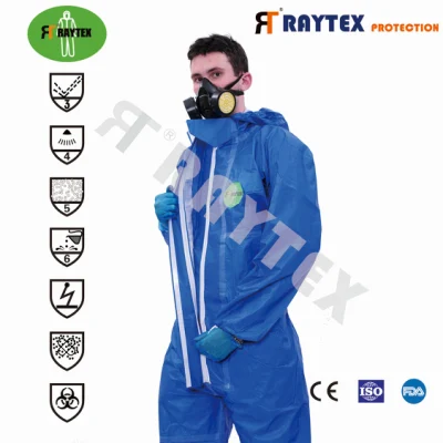 Combinaison de protection complète du corps de sécurité jetable Vêtements de protection avec norme européenne