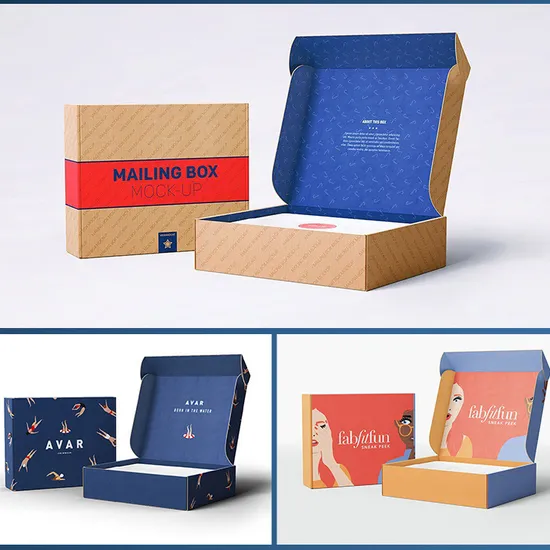 Boîte d'emballage cosmétique sac en papier carton pour l'expédition